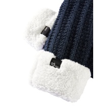 Jack Wolfskin Winter Gloves (Mittens) Highloft Knit Mitten (made of soft Sherpa fleece, warm) navy blue Women