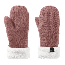 Jack Wolfskin Winter Gloves (Mittens) Highloft Knit Mitten (made of soft Sherpa fleece, warm) pink Women