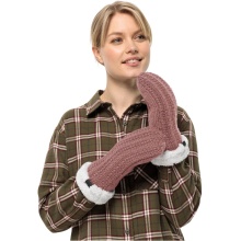 Jack Wolfskin Winter Gloves (Mittens) Highloft Knit Mitten (made of soft Sherpa fleece, warm) pink Women