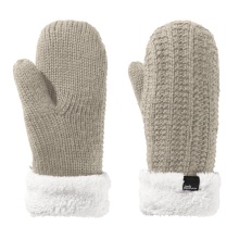 Jack Wolfskin Winter Gloves (Mittens) Highloft Knit Mitten (made of soft Sherpa fleece, warm) grey Women