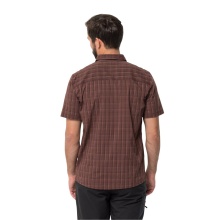 Jack Wolfskin Short Sleeve Shirt Rays Stretch Vent Burgundy Men