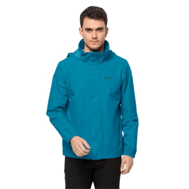 Jack Wolfskin Stormy Point 2-Layer Rain Jacket (Weatherproof Jacket, Waterproof/Windproof, Breathable) Everest Blue Men