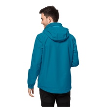 Jack Wolfskin Stormy Point 2-Layer Rain Jacket (Weatherproof Jacket, Waterproof/Windproof, Breathable) Everest Blue Men