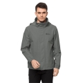 Jack Wolfskin Stormy Point 2-Layer Rain Jacket (Weatherproof Jacket, Waterproof/Windproof, Breathable) Dark Green Men