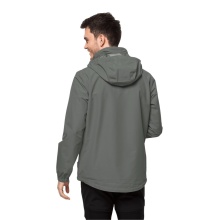 Jack Wolfskin Stormy Point 2-Layer Rain Jacket (Weatherproof Jacket, Waterproof/Windproof, Breathable) Dark Green Men