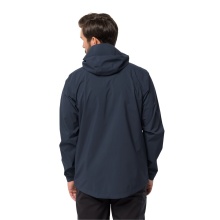 Jack Wolfskin hiking jacket/rain jacket Elsberg 2.5L (highly breathable, waterproof, windproof) navy blue men