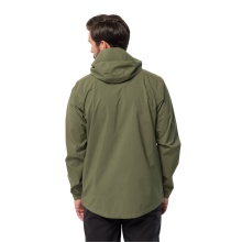 Jack Wolfskin hiking jacket/rain jacket Elsberg 2.5L (highly breathable, waterproof, windproof) forest green Men