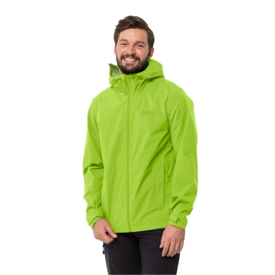 Jack Wolfskin hiking jacket/rain jacket Elsberg 2.5L (highly breathable, waterproof, windproof) lime green Men