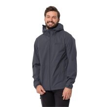 Jack Wolfskin hiking jacket/rain jacket Elsberg 2.5L (highly breathable, waterproof, windproof) ebony grey men