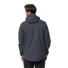 Jack Wolfskin hiking jacket/rain jacket Elsberg 2.5L (highly breathable, waterproof, windproof) ebony grey men