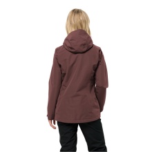 Jack Wolfskin Rain Jacket Fernblick 2-Layer (Weatherproof Jacket, Waterproof, Windproof) Burgundy Women