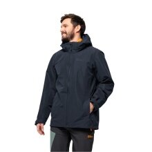 Jack Wolfskin Rain Jacket Fernblick 2-Layer (Weatherproof Jacket, Waterproof, Windproof) Night Blue Men