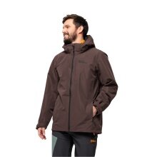 Jack Wolfskin Rain Jacket Fernblick 2-Layer (Weatherproof Jacket, Waterproof, Windproof) Burgundy Men