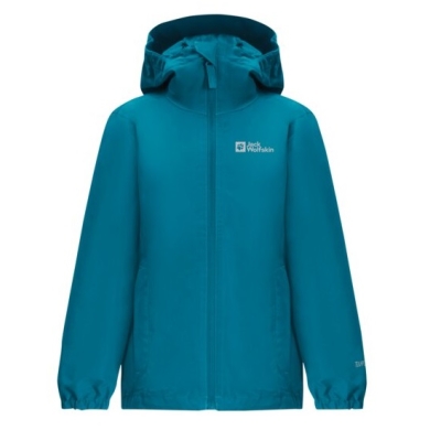 Jack Wolfskin Rain Jacket Flaze Texapore (windproof, waterproof and lightweight) Everest Blue Kids