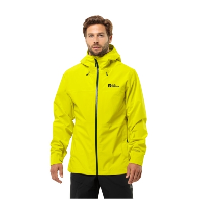 Jack Wolfskin hiking jacket/rain jacket Highest Peak 3-Layer (waterproof, windproof, breathable) yellow Men