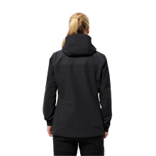 Jack Wolfskin Wander Jacket/Rain Jacket Jasper 2-Layer (Weather Protection Jacket, Waterproof, Windproof) Black Ladies