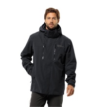 Jack Wolfskin hiking jacket/rain jacket Jasper 2-Layer (weatherproof jacket, waterproof, windproof) black Men