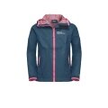 Jack Wolfskin Rain Jacket Rainy Days (breathable, windproof, waterproof) dark blue Kids