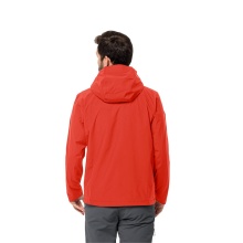 Jack Wolfskin Rain Jacket Robury 2-Layer (Weatherproof Jacket, Waterproof/Windproof) Red Men