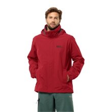 Jack Wolfskin Stormy Point 2-Layer 2024 Rain Jacket (Weatherproof Jacket, Waterproof, Windproof) Burgundy Men