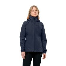 Jack Wolfskin Stormy Point 2-Layer Rain Jacket (Weatherproof Jacket, Waterproof, Windproof) Night Blue Women