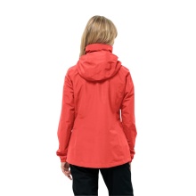 Jack Wolfskin Stormy Point 2-Layer Rain Jacket (Weatherproof Jacket, Waterproof, Windproof) Red Women