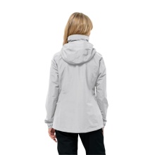 Jack Wolfskin Rain Jacket Stormy Point 2-Layer (Weatherproof Jacket, Waterproof, Windproof) Light Grey Women