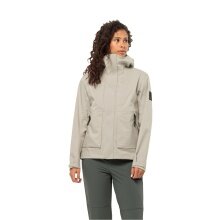 Jack Wolfskin Rain Jacket Wandermood 3-Layer (Hardshell, waterproof, windproof) light grey Women