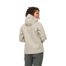 Jack Wolfskin Rain Jacket Wandermood 3-Layer (Hardshell, waterproof, windproof) light grey Women