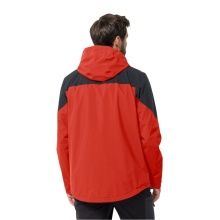 Jack Wolfskin Rain Jacket Weiltal 2-Layer (Weatherproof Jacket, Waterproof, Windproof) Red Men