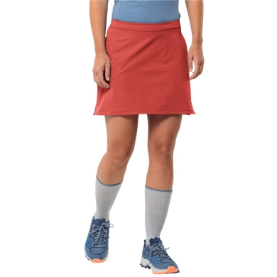 Jack Wolfskin Hiking Alpine Skort (with inner shorts, elastic, breathable) red ladies