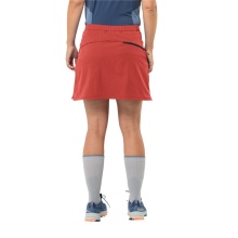 Jack Wolfskin Hiking Alpine Skort (with inner shorts, elastic, breathable) red ladies