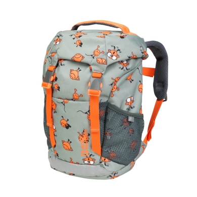 Jack Wolfskin Children's Hiking Backpack Smileyworld Forest Player (for children aged 6 and older) grey-green/orange 16 Litres