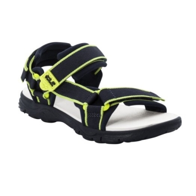 Jack Wolfskin Sandal Seven Seas 3 (comfortable fit) dark blue/lime green children