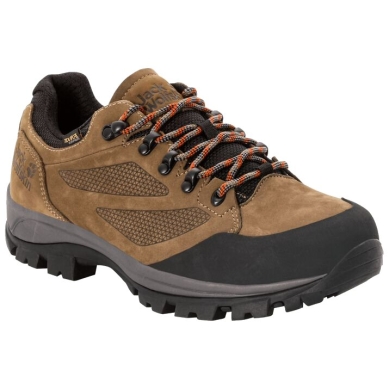 Jack Wolfskin Hiking Shoes Rebellion Texapore Low (Trekking, Nubuck Leather, waterproof) brown/red Men