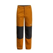 Jack Wolfskin Winter Softshell Trousers Rascal Winter Pants (windproof, water-repellent) long light brown Kids