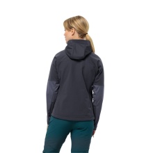 Jack Wolfskin Softshell Jacket Brisstal Hoody (Hood, windproof, water-repellent) grey Women