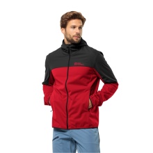 Jack Wolfskin Softshell Jacket Feldberg Hoody (windproof, water-repellent) red Men's