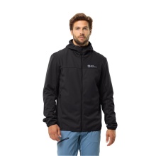 Jack Wolfskin Softshell Jacket Feldberg Hoody (windproof, water-repellent) black Men