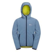 Jack Wolfskin Softshell Jacket Fourwinds 2024 (robust, breathable) light blue Children