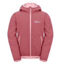 Jack Wolfskin Softshell Jacket Fourwinds 2024 (robust, breathable) pink Girls