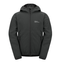 Jack Wolfskin Softshell Jacket Fourwinds 2024 (robust, breathable) granite grey/black Kids