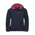 Jack Wolfskin Softshell Jacket Fourwinds (wind & water repellent) navy blue Kids/Youth (164-176)