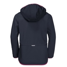 Jack Wolfskin Softshell Jacket Fourwinds (wind & water repellent) navy blue Kids/Youth (164-176)