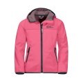 Jack Wolfskin Softshell Jacket Fourwinds (wind & water repellent) pink Kids