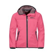 Jack Wolfskin Softshell Jacket Fourwinds (wind & water repellent) pink Kids