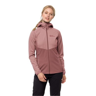 Jack Wolfskin Softshell Jacket Go Hike (Hood, windproof, water-repellent) pink Women