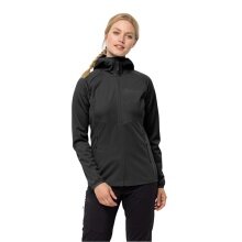 Jack Wolfskin Softshell Jacket Go Hike (Hood, windproof, water-repellent) black Women