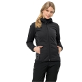 Jack Wolfskin Softshell Jacket Windhain Hoody (Hood, windproof, water-repellent) black Women