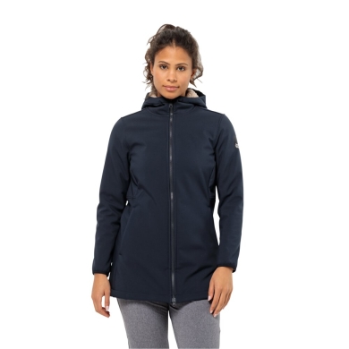 Jack Wolfskin Softshell Coat Windland Coat (windproof, water-repellent, breathable) navy blue Women